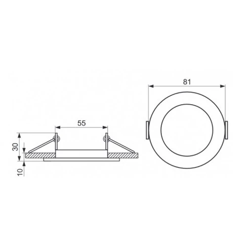 Built-in light SARA RD, excl. MR16 vai GU10, IP20