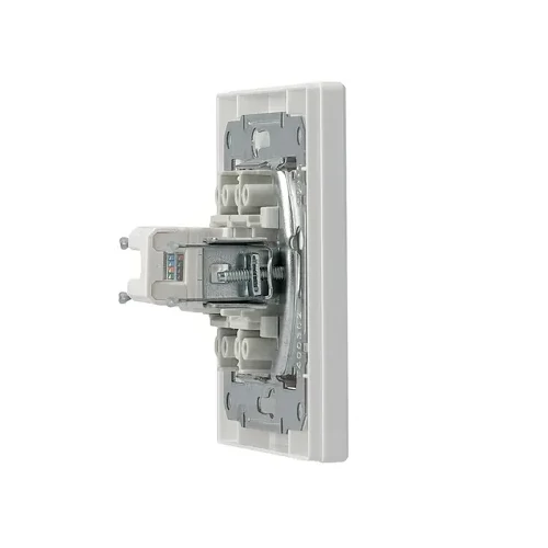 Встраиваемая розетка для передачи данных с рамкой 1xRJ45 CAT5E UTP, Asfora