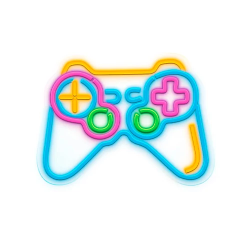 LED Neon light sign - gamepad, multicolor