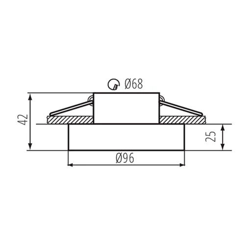 Built-in light ELICEO-ST DSO W/G, excl. MR16 or GU10, max 10W, IP20