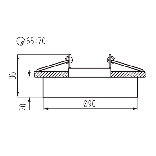 Iebūvējams gaismeklis MORTA B CT-DSO50-B, excl. MR16, max 10W, IP20