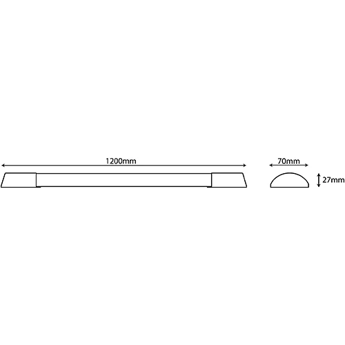 LED linear luminaire 120cm, 30W, 4000K, IP40 BATTEN LIGHT