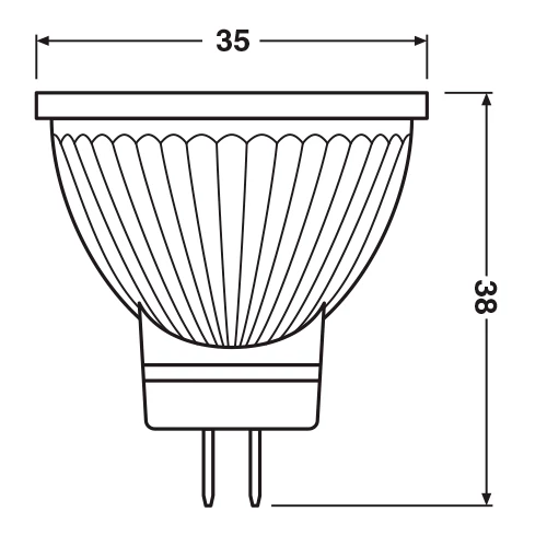 LED лампа MR11 - GU4, 4,2Вт, 345лм, 2700К