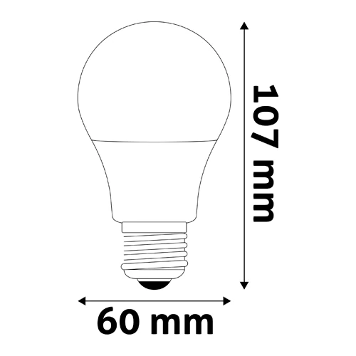 LED bulb E27, A60, 8W, 810lm, 3000K