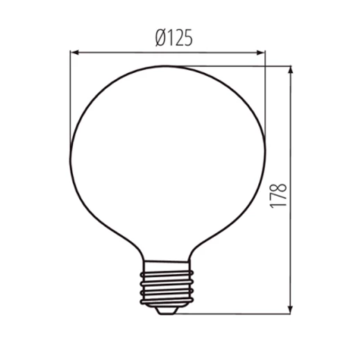 LED spuldze E27, G125, 11W, 2700K, 1520Lm