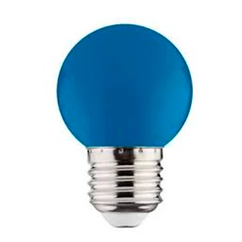 LED bulb E27, G45, 1W, 12lm, blue