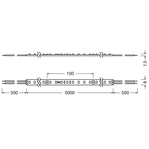 LED strip 5m 4000K IP00 13.2W