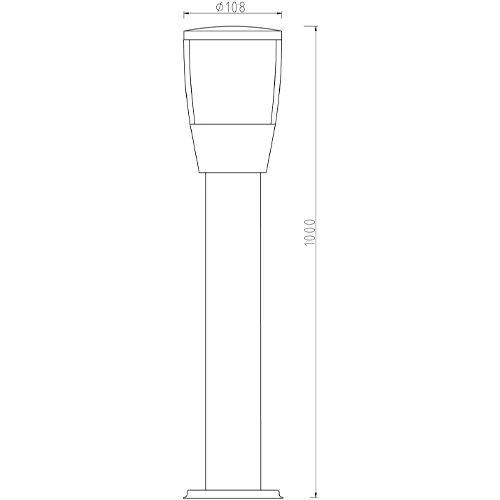 Outdoor decorative pole lamp MADRID 100cm, excl. 1xE27