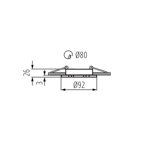 LED Recessed luminaire - fitting SEIDY CT-DTO50-W/M