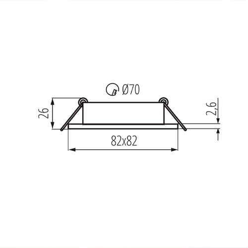 Recessed luminaire - fitting DALLA CT-DTL50-W