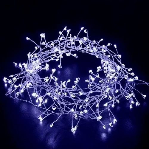 LED Ziemassvētku diožu virtene 50m uz vara stieples Firecracker Lights, 1500LED, balta, IP44