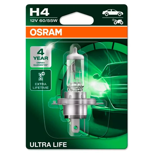 Halogen bulb H4, ULTRA LIFE series