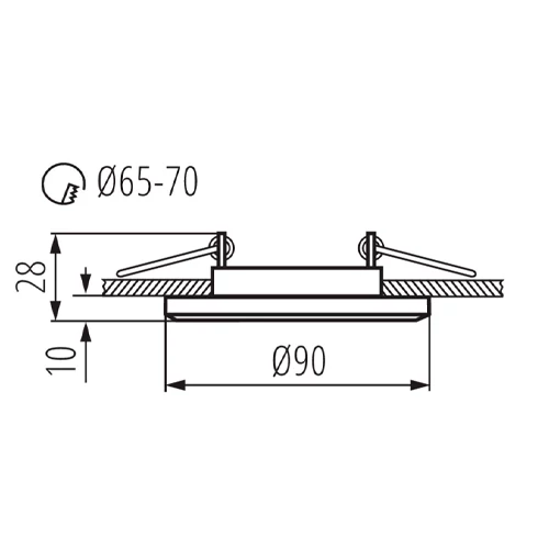 Built-in light MORTA CT-DSO50-B, excl. MR16, max 10W, IP20