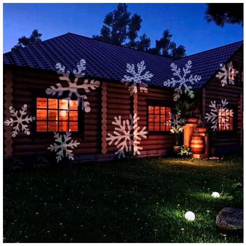 Waterproof laser projector for garden and home - snowflake projection