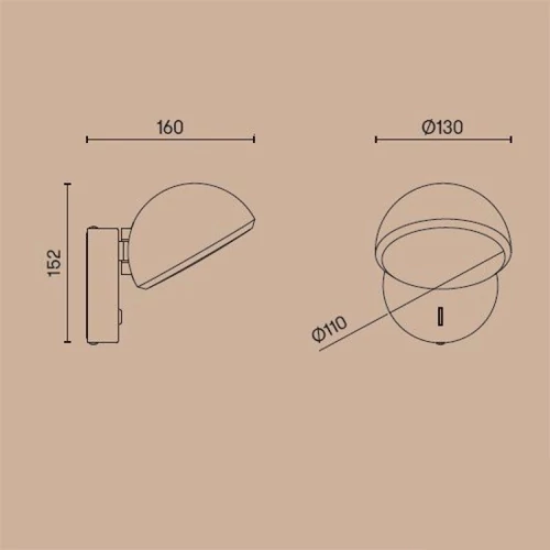 LED Wall lamp TALK 6.5W, 2700K, 695Lm