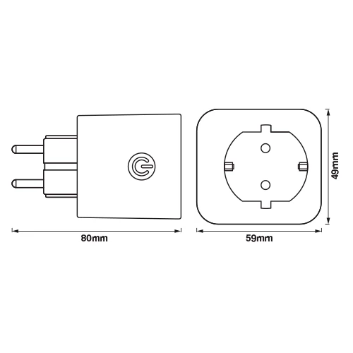 Viedā kontaktligzda ar Wi-Fi SMART+ PLUG