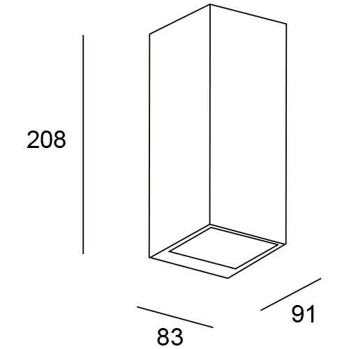 Fasādes gaismeklis AFRODITA, excl. GU10, IP55