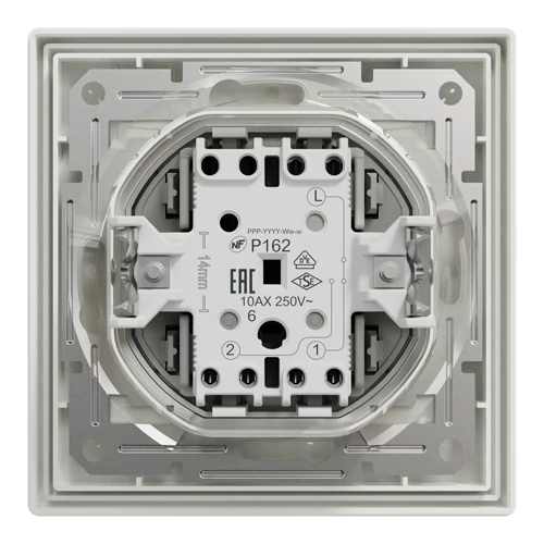 Built-in two-way switch with frame, Asfora