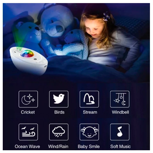 Smart projector with speaker for home - projection of the starry sky, galaxy, space