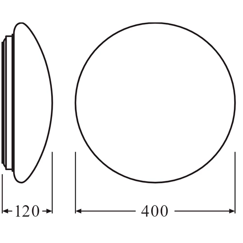 Ceiling lamp with sensor SURFACE CIRCULAR 400 24W, 4000K, IP44