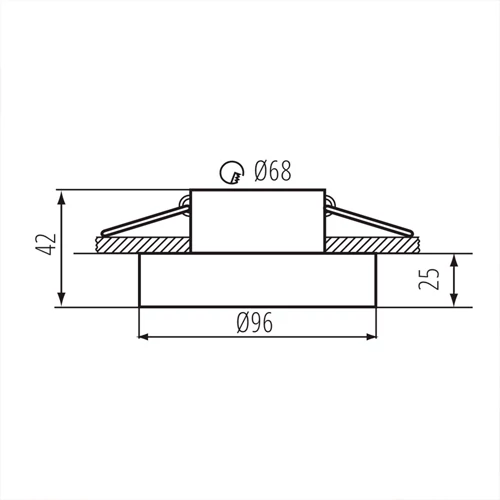 Recessed luminaire - fitting ELICEO-ST DSO B/B