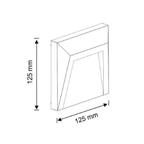 LED surface-mounted luminaire for stairs and walls 1.5W 4000K IP65