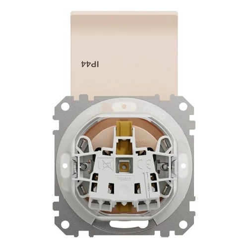 Built-in 1-gang socket grounded with cover, mechanical SEDNA Design