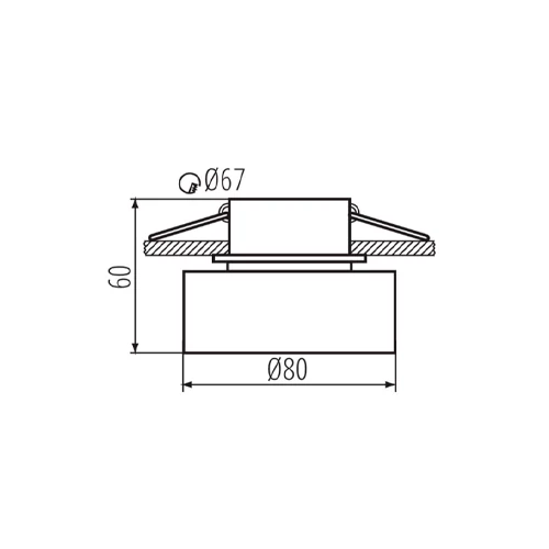 Built-in light GOVIK DSO-W/G, excl. MR16 or GU10, max 10W, IP20