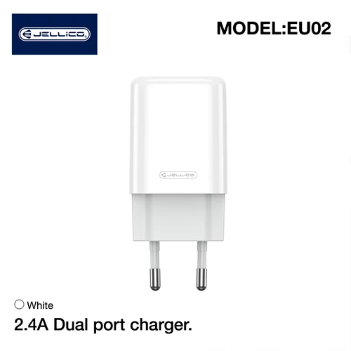 Fast charging adapter 2xUSB, 12 W, 2.4A