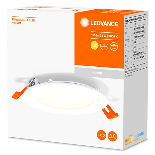 LED Iebūvējams panelis 8W 3000K DOWNLIGHT SLIM