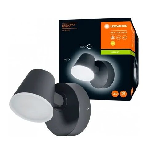 Facade luminaire 13.5W, 3000K, IP44 ENDURA STYLE Midi Spot