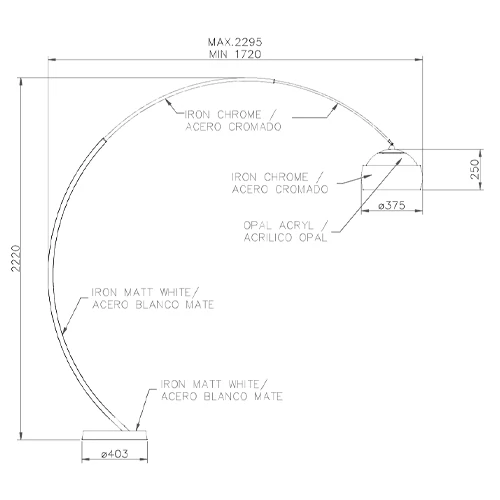 Floor lamp HOOP BALLOONS, excl. E27, max 23W