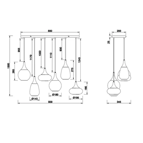 Hanging lamp LUMINA