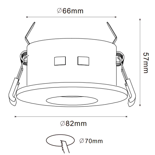 LED Recessed luminaire - fitting SARDUNYA-R