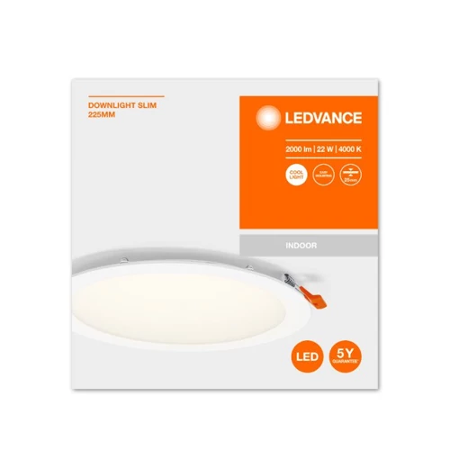 LED Iebūvējams panelis 22W 4000K DOWNLIGHT SLIM