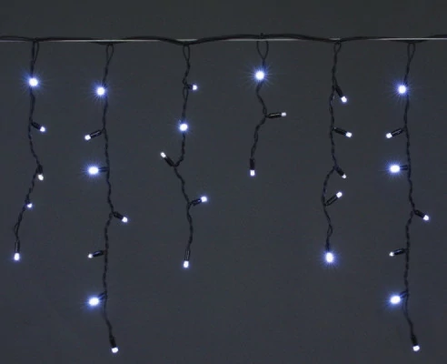 Christmas garland - icicles with crystals for facades and indoors