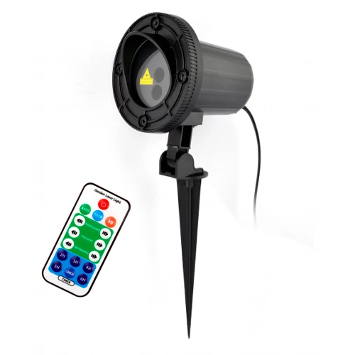 Waterproof laser projector for garden and home - red and green laser projection