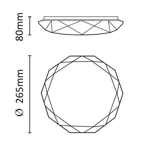 Ceiling lamp STAR DIAMOND Norah 12W, 3000K, IP20