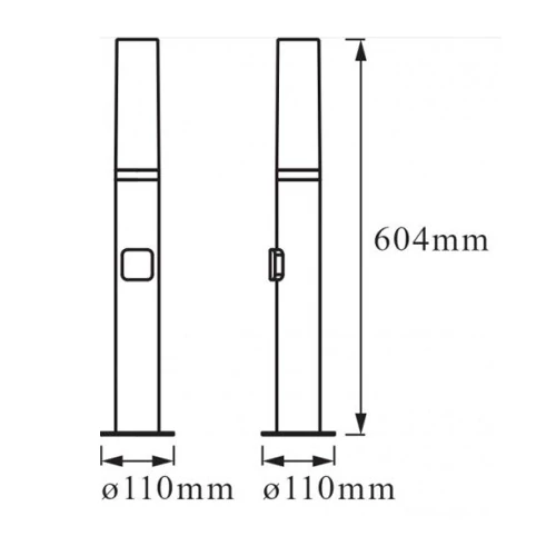 Умный светильник - столбик 60cm, 7.5W, RGBW, IP44 SMART+ FLARE POST