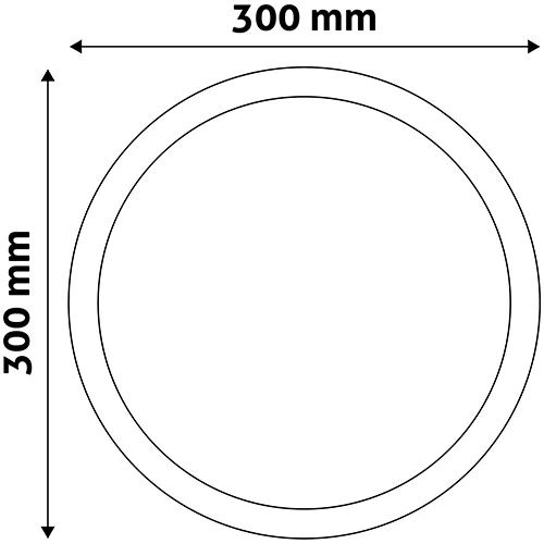 LED Surface panel Round ALU 24W, 4000K