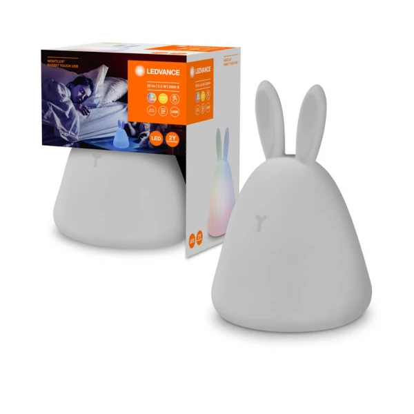 LED nakts lampa RABBIT 2.5W, 3000K + RGB