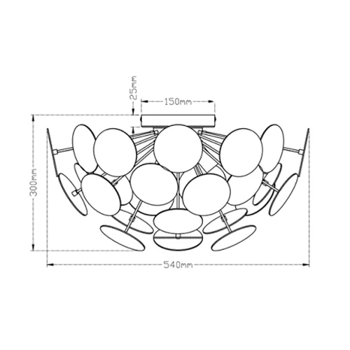 Griestu lampa DISCALGO