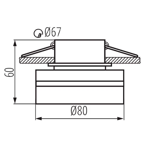 Recessed luminaire - fitting GOVIK-ST DSO-W/G