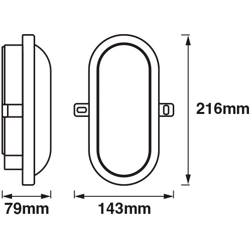 Fasādes gaismeklis 11W, 4000K, IP54 LED BULKHEAD