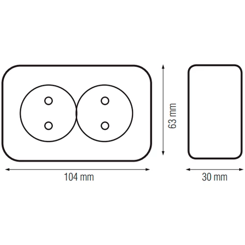 Двойная розетка EVA