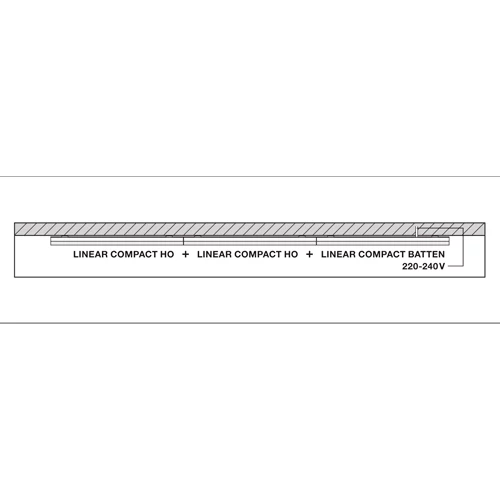 LED lineārais gaismeklis 90cm, 15W, 4000K, IP20 LINEAR COMPACT HIGH OUTPUT