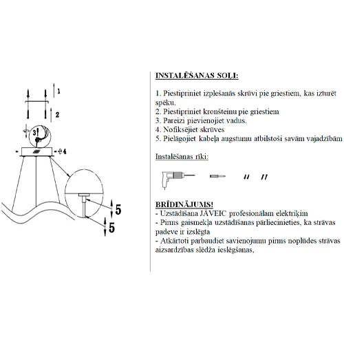 Piekaramā lampa SATURNO CONVESSO