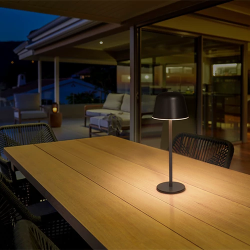 Āra galda lampa ar akumulatoru ENDURA STYLE TABLE, 2.5W, IP54, USB, 2700-6500K