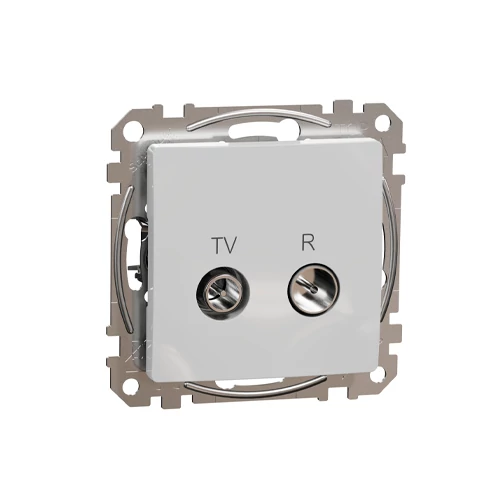 Built-in TV/R through-connection socket, mechanical SEDNA Design