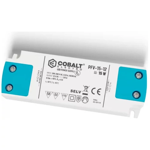 LED Power supply 12V, 15W, IP20, 1.25A